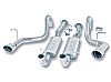 Ford Mustang Gt 1994-1995 Borla 2.5" Cat-Back Exhaust System - Single Round Angle-Cut Intercooled