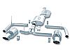 Mitsubishi 3000gt Non Turbo 1991-1999 Borla 2.5", 2" Cat-Back Exhaust System - Single Round Angle-Cut Intercooled