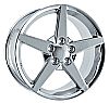 2002 Chevrolet Corvette  17x8.5 5x4.75 +56 C6 Style Wheel - Chrome With Cap 