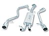 2000 Gmc Sierra 1500  Borla 3", 2.25" Cat-Back Exhaust System - Single Round Rolled Angle-Cut  Long X Single Round Rolled Angle-Cut Intercooled" Dia