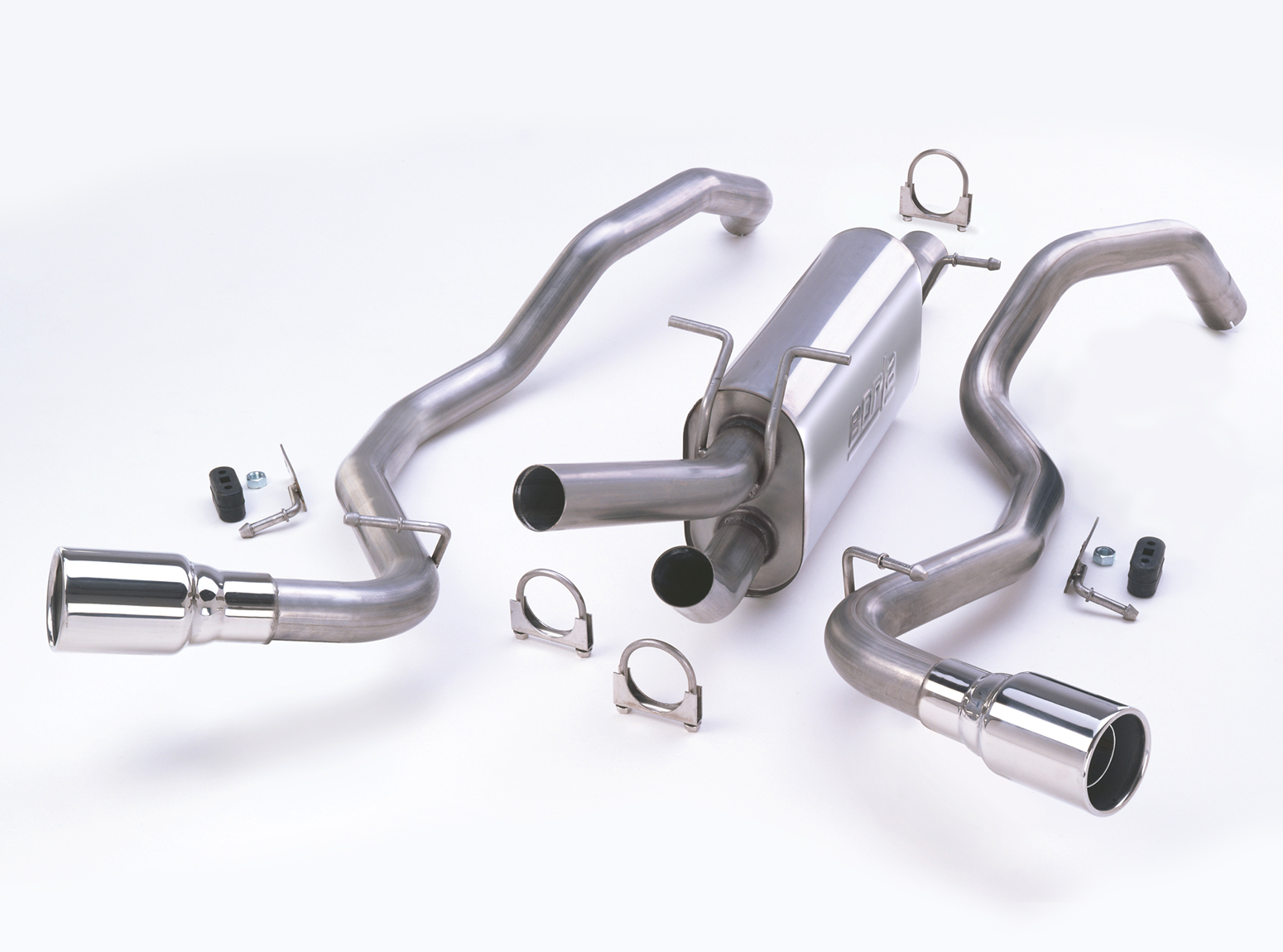 Ford Super Duty F-250/350 1999-2004 Borla 3", 2.5" Cat-Back Exhaust System - Single Round Rolled 1999 Ford F250 Super Duty Exhaust System