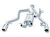 2000 Chevrolet Silverado 1500  Borla 3", 2.25" Cat-Back Exhaust System - Single Round Rolled Angle-Cut  Long X Single Round Rolled Angle-Cut Intercooled" Dia