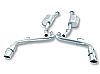 2000 Ford Mustang Cobra  Borla 2.5" Cat-Back Exhaust System "touring" - Single Round Rolled Angle-Cut  Long X Single Round Rolled Angle-Cut Intercooled" Dia
