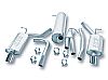 2000 Land Rover Range Rover Se/Hse  Borla 2.25", 2" Cat-Back Exhaust System - Single Round Rolled Angle-Cut