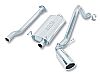 Toyota Tacoma  2000-2003 Borla 2.25" Cat-Back Exhaust System - Single Round Rolled Angle-Cut  Long X Single Round Rolled Angle-Cut Intercooled" Dia