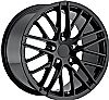 2002 Chevrolet Corvette  20x12 5x4.75 +59 2009 Zr1 Style Wheel - Gloss Black With Cap 