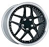 2003 Chevrolet Corvette  17x8.5 5x4.75 +56 -C5 Z06 Style Wheel - Motorsport Black Machine Lip With Cap 