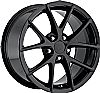 1999 Chevrolet Corvette  17x8.5 5x4.75 +56 - 2009 Z06 Style Wheel -  Gloss Black With Cap 