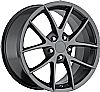 2002 Chevrolet Corvette  17x8.5 5x4.75 +56 - 2009 Z06 Style Wheel -  Grey With Cap 