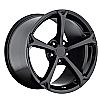 2009 Chevrolet Corvette  17x8.5 5x4.75 +56 - Grand Sport Style Wheel - Gloss Black With Cap 