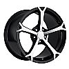 2008 Chevrolet Corvette  17x8.5 5x4.75 +56 - Grand Sport Style Wheel - Black Machine Face With Cap 