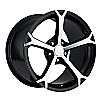 1997 Chevrolet Corvette  18x9.5 5x4.75 +40 - Grand Sport Style Wheel - Black Machine Face With Cap 