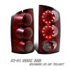 Dodge Ram 2002-2005  Red / Smoke Euro Tail Lights