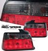 1996 Bmw 3 Series  4dr Red / Clear Euro Tail Lights