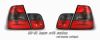 2000 Bmw 3 Series  4dr Red / Clear Euro Tail Lights