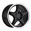 1984 Chevrolet Corvette  17x11 5x4.75 +36 C4 Zr1 Style Wheel - Black Machine Lip With Cap 