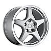 1987 Chevrolet Corvette  17x11 5x4.75 +36 C4 Zr1 Style Wheel - Silver Machine Lip With Cap 