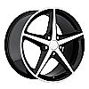2008 Chevrolet Corvette  18x8.5 5x4.75 +56 2011 C6 Style Wheel - Black Machine Face With Cap 