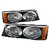 Chevrolet Avalanche 2003-2006 Black Bumper Lights 