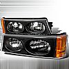 Chevrolet Silverado 2003-2006 Black Bumper Lights 