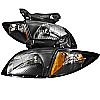 Chevrolet Cavalier 2000-2002 Black Euro Headlights With Corner Lights 