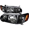 Toyota Corolla 2001-2002 Black Euro Headlights  