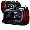 Cadillac Escalade 1999-2000 Smoke Euro Headlights With Corner Lights 