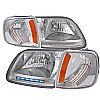 Ford F150 1997-2003 Chrome Euro Headlights With Corner Lights 