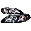 Ford Mustang 1994-1998 Smoke Euro Headlights 1 Piece 