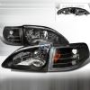 Ford Mustang 1994-1998 Euro Crystal Headlights And Corner Light Combo  - Black  