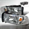 Dodge Ram 1994-2001 Chrome Euro Headlights  