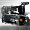 Dodge Ram 1994-2001 Black Euro Headlights  