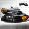 Dodge Caravan 1996-2000 Black Euro Headlights  