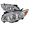 Toyota Corolla 2009-2010 Chrome Euro Headlights  