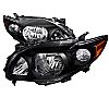 Toyota Corolla 2009-2010 Black Euro Headlights  