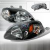 Honda Civic 1999-2000 Black Euro Headlights  