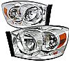 Dodge Ram 2006-2008 Chrome Euro Headlights  