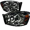 Dodge Ram 2006-2008 Smoke Euro Headlights  