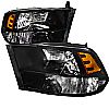 Dodge Ram 2009-2011 Black Euro Headlights  