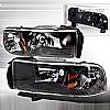 Dodge Ram 1994-2001 Black Euro Headlights  