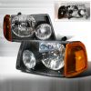 Ford Ranger 2001-2004 Black Euro Headlights  