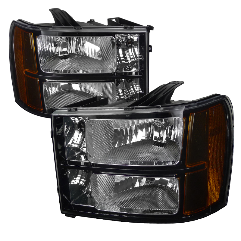 Euro black gmc sierra headlights