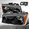 Chevrolet Avalanche 2003-2006 Black Euro Headlights  