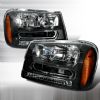 Chevrolet Trailblazer 2002-2005 Black Euro Headlights  