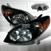 Toyota Matrix 2003-2008 Black Euro Headlights  