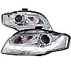 Audi A4  2006-2008 Chrome R8 Style Projector Headlights With LED Signals 