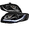 Audi A4  2006-2008 Black R8 Style Projector Headlights  