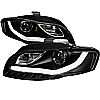 Audi A4  2006-2008 Black R8 Style Projector Headlights With LED Signals 