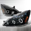 Honda Accord 2003-2011Halo LED  Projector Headlights - Black  