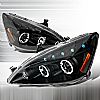 Honda Accord  2003-2007 Black Halo Projector Headlights  W/LED'S